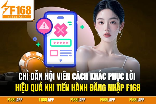 Chỉ dẫn hội viên cách khắc phục lỗi hiệu quả khi tiến hành đăng nhập F168